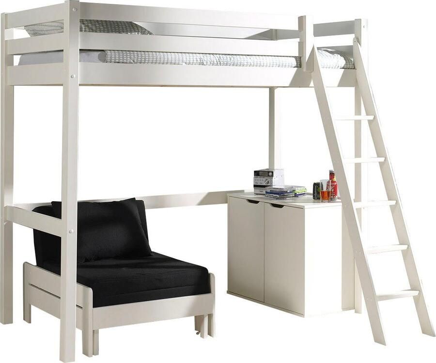 Vipack Hoogslaper met 90x 200 cm ligoppervlak uittrekbare slaapfauteuil