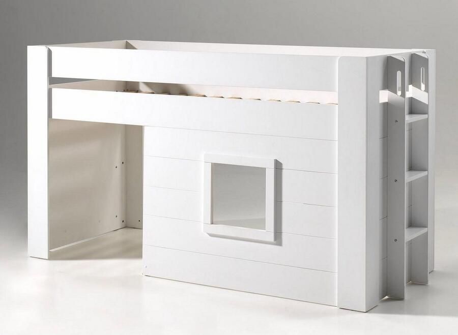 Vipack Hoogslaper Noah een geweldig stapelbed met hoge stabiliteit wit gelakt