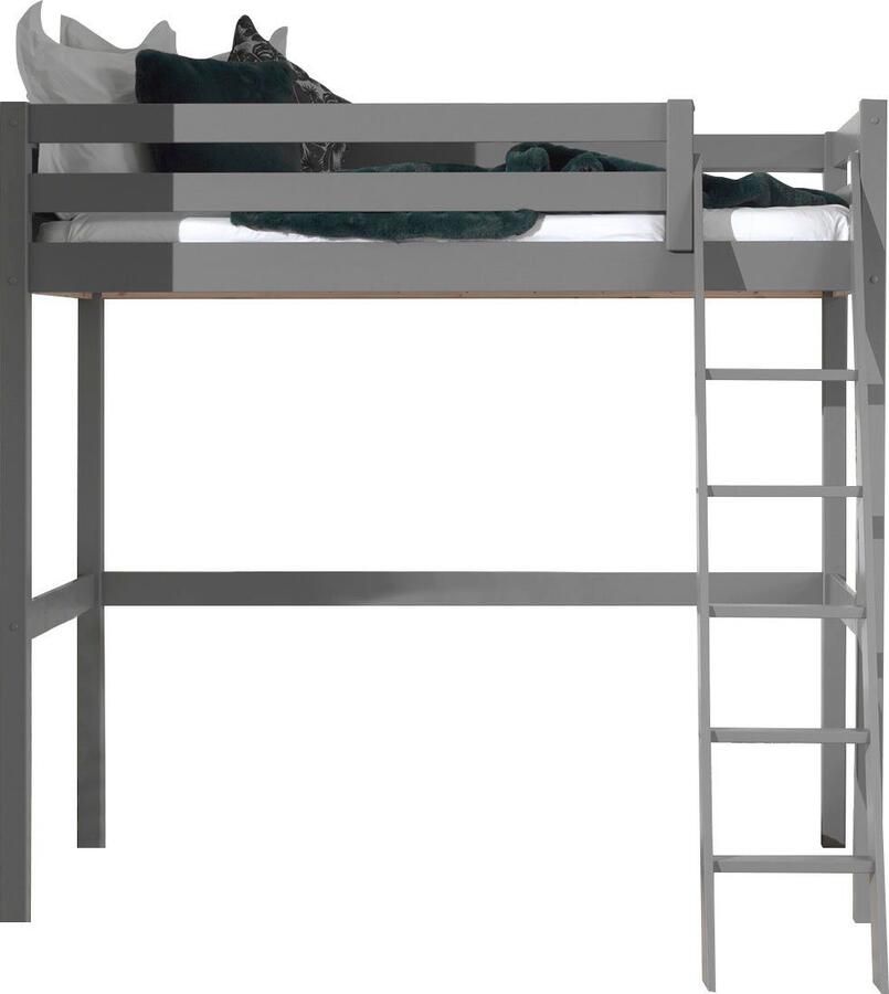 Vipack Hoogslaper Pino incl. lattenbodem valbeveiliging en schuine ladder