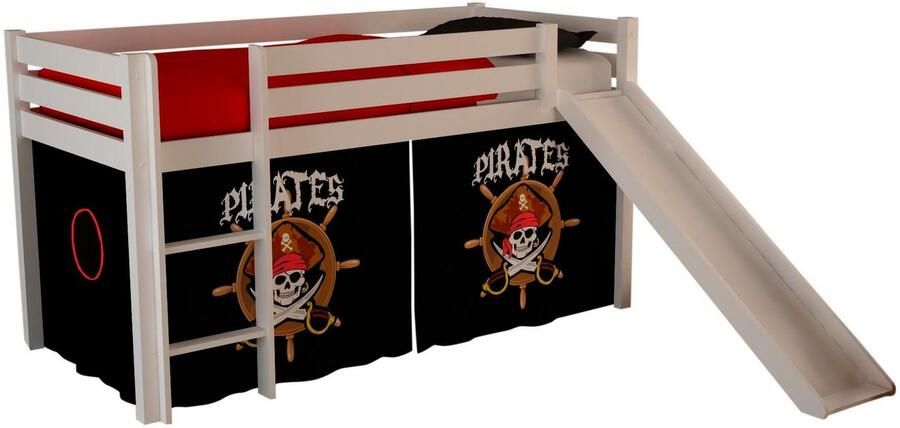 Vipack Hoogslaper Pino massief dennenhout gemaakt in Europa incl. lattenbodem en ladder