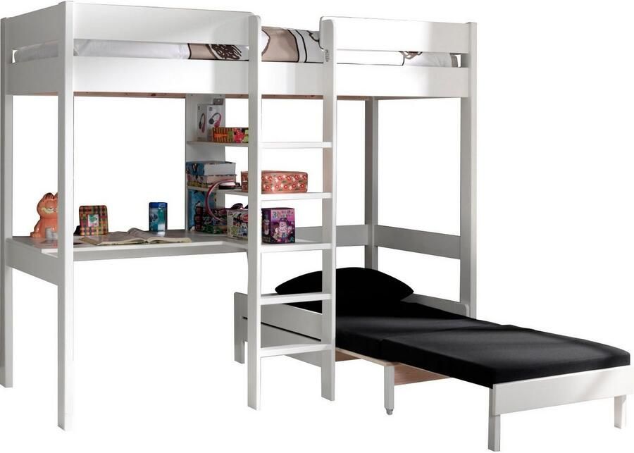 Vipack Hoogslaper Pino massief dennenhout veel functionaliteit op kleine ruimte Made in Europe - Foto 2