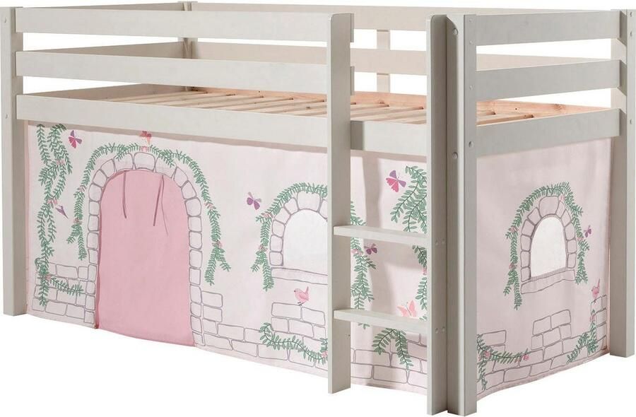 Vipack Hoogslaper Pino speelbed massief dennenhout stevig gebouwd 3 corpuskleuren om uit te kiezen