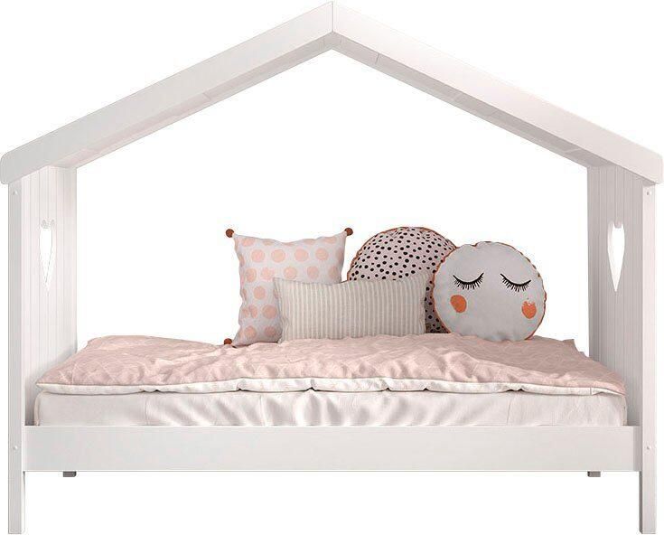 Vipack Huisbed Amori incl. dak achterzijde open met lattenbodem Ligoppervlak 90 x 200 cm een hoogtepunt in de kinderkamer wit gelakt - Foto 3