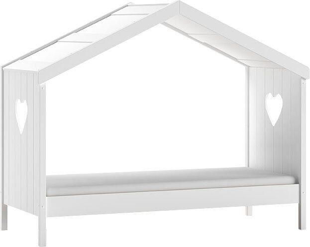 Vipack Huisbed Amori incl. dak achterzijde open met lattenbodem Ligoppervlak 90 x 200 cm een hoogtepunt in de kinderkamer wit gelakt - Foto 4