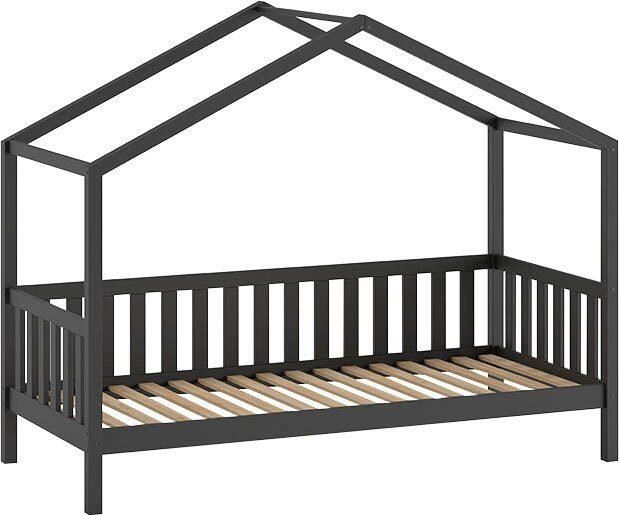 Vipack Huisbed Dallas met dakconstructie massief dennenhout stevig gebouwd