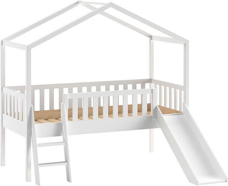 Vipack Huisbed Massief dennenhout wit gelakt gemaakt in Europa stevig gebouwd