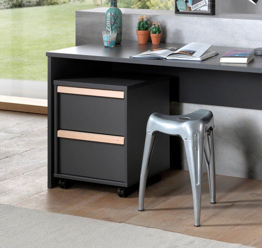 Vipack rolcontainer voor bureau London antraciet 59 7x48 1x40 cm Leen Bakker - Foto 3