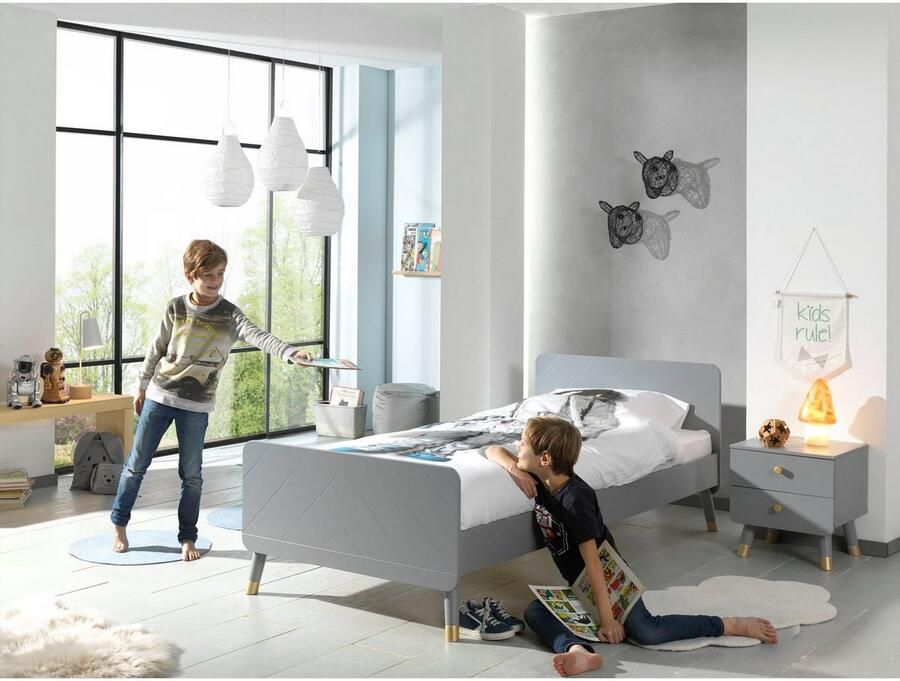Vipack Kinderbed Billy eenpersoonsbed 90 200 incl. lattenbodem modern design