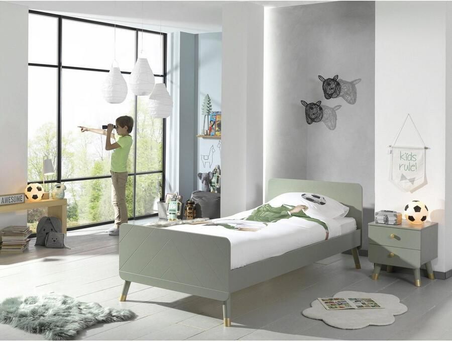 Vipack Kinderbed Billy eenpersoonsbed 90 200 incl. lattenbodem modern design