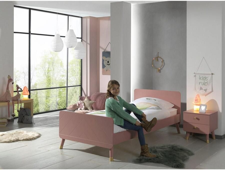 Vipack Kinderbed Billy eenpersoonsbed 90 200 incl. lattenbodem modern design