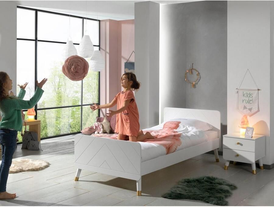 Vipack Kinderbed Billy eenpersoonsbed 90 200 incl. lattenbodem modern design