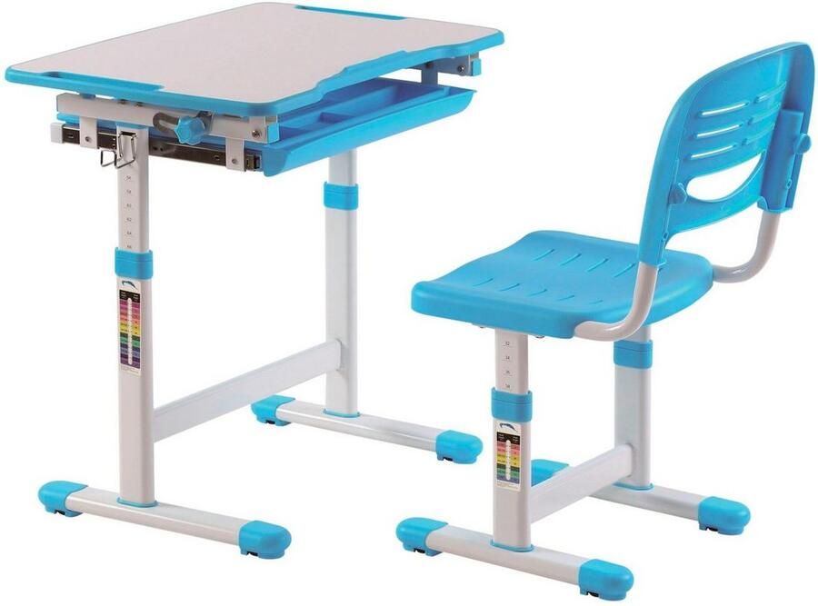 Vipack Kinderbureau Comfortline met hoogteverstelling incl. tas- en bekerhouder incl. stoel en verstelbaar schrijfoppervlak praktische functies (set) - Foto 15