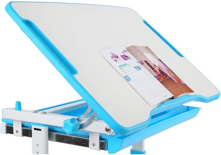 Vipack Kinderbureau Comfortline met hoogteverstelling incl. tas- en bekerhouder incl. stoel en verstelbaar schrijfoppervlak praktische functies (set) - Foto 5