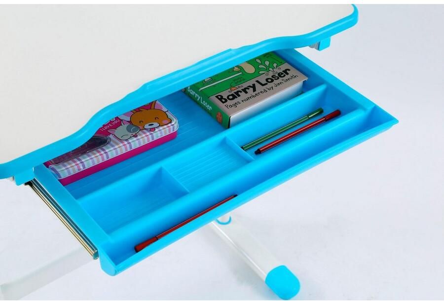 Vipack Kinderbureau Comfortline met hoogteverstelling incl. tas- en bekerhouder incl. stoel en verstelbaar schrijfoppervlak praktische functies (set) - Foto 8