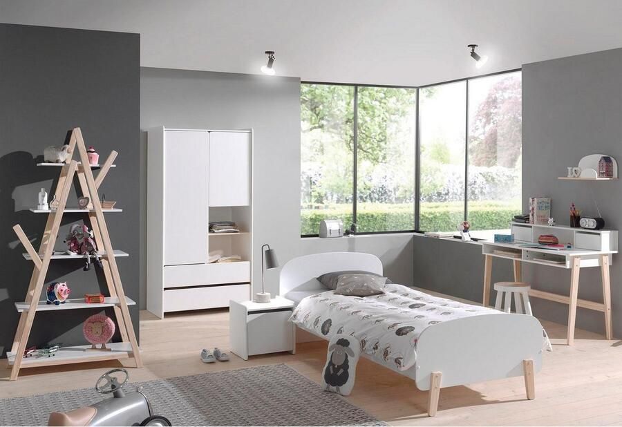 Vipack Kledingkast Kiddy met functionele indeling en 2 lades stevig gebouwd