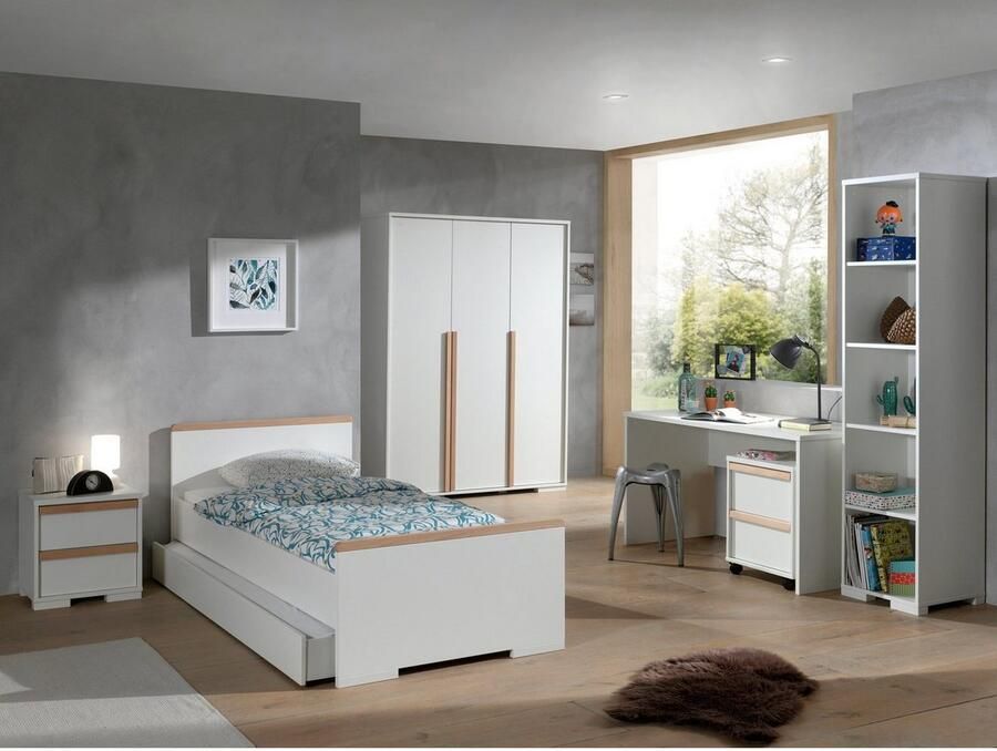 Vipack Kinderbureau London met onderhoudsvriendelijke melamine oppervlakte stevig gebouwd