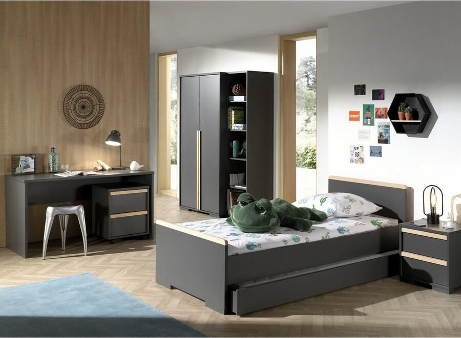 Vipack Kinderbureau London met onderhoudsvriendelijke melamine oppervlakte stevig gebouwd - Foto 2