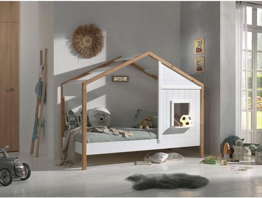 Vipack Kinderledikant Babs Bedhuis met lattenbodem naar keuze onderbedlade