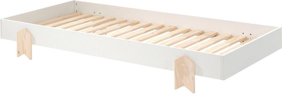 Vipack Kinderledikant Modulo Tienerbed 1-persoons stapelbed met poten in pijl-look - Foto 3