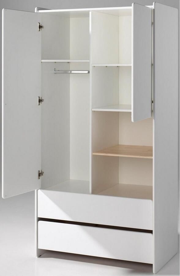 Vipack Kledingkast Kiddy met functionele indeling en 2 lades stevig gebouwd - Foto 3