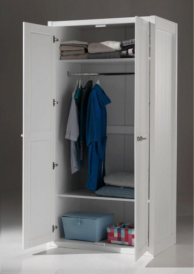 Vipack 2-deurs kledingkast Lewis wit 205 8x96 8x80 cm Leen Bakker - Foto 7
