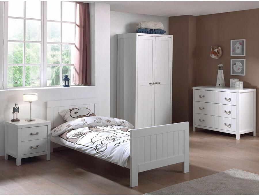 Vipack 2-deurs kledingkast Lewis wit 205 8x96 8x80 cm Leen Bakker