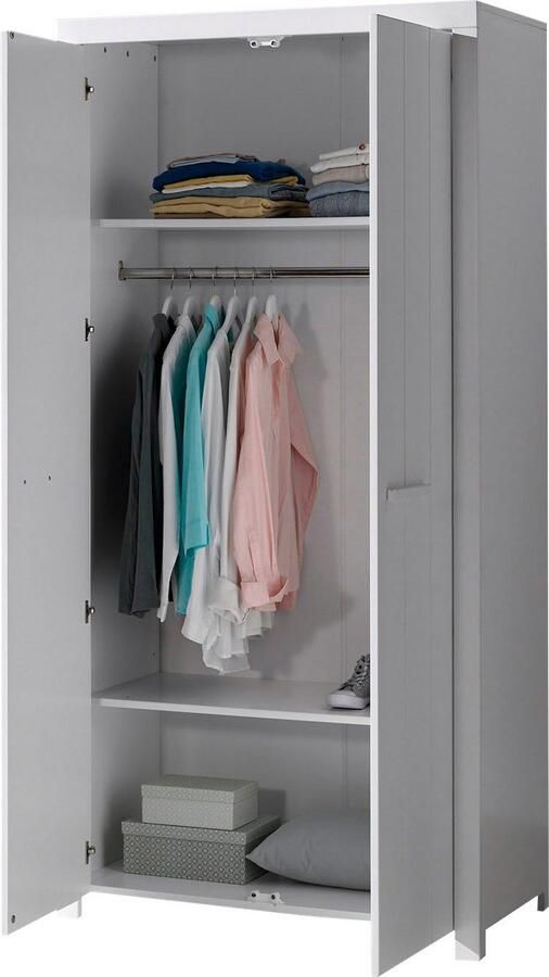 Vipack Kledingkast Ruime 2-deurs kledingkast in landhuis-look 2 vakken - Foto 9