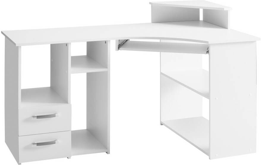 VOGL Möbelfabrik Bureau Sam Breedte 137 cm met uittrekplank voor het toetsenbord en towervak