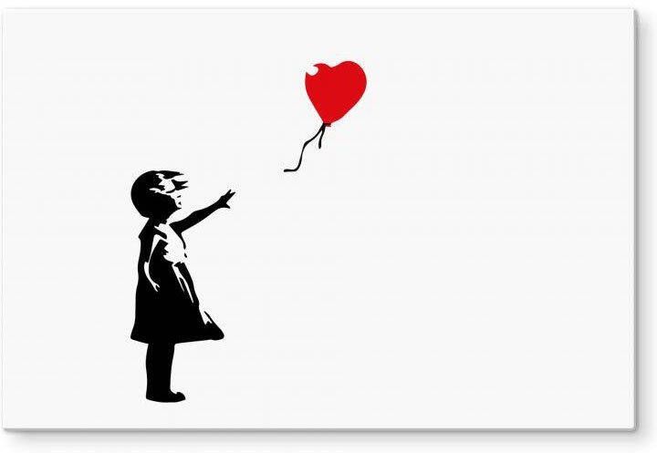 Wall-Art Keukenwand Banksy girl with the red ballon (1-delig)