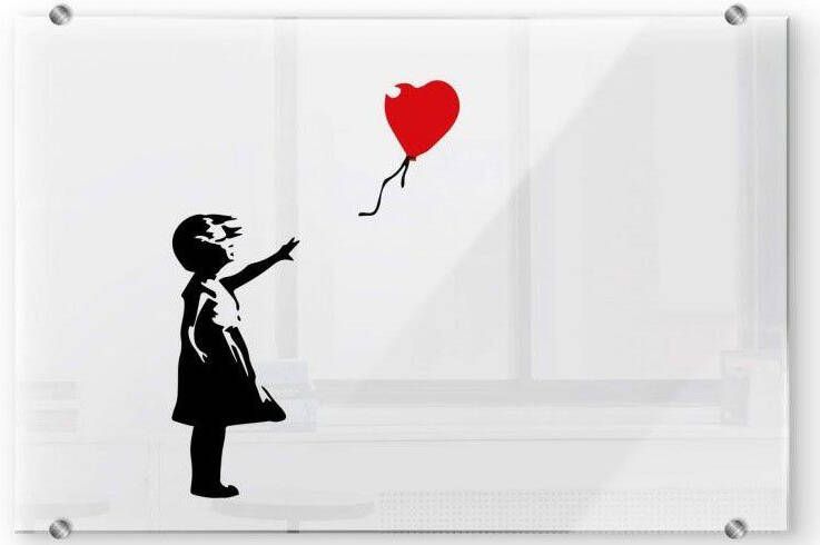 Wall-Art Keukenwand Banksy kunst rode luchtballon (1-delig)