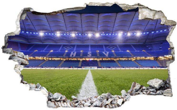 Wall-Art Wandfolie 3D voetbal HSV Arena 03 (1 stuk)