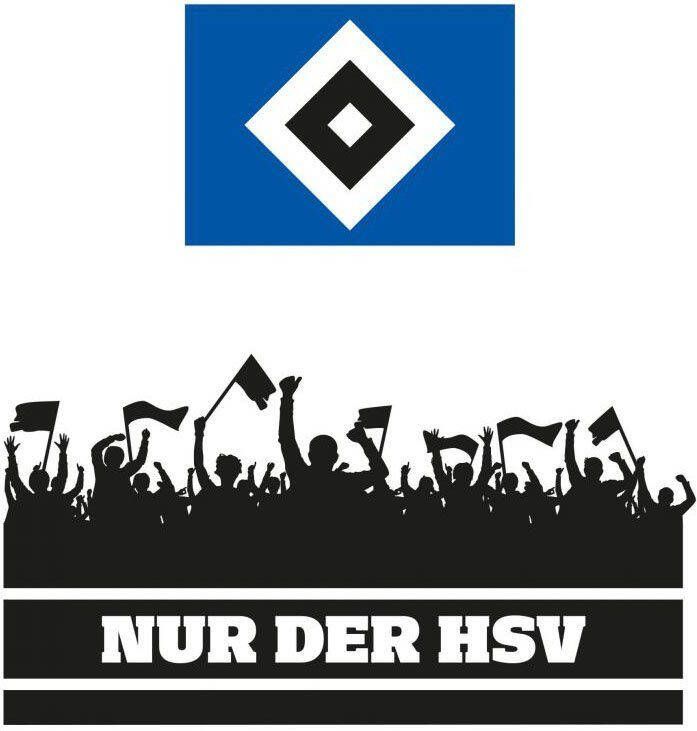 Wall-Art Wandfolie Alleen HSV fans en logo (1 stuk)