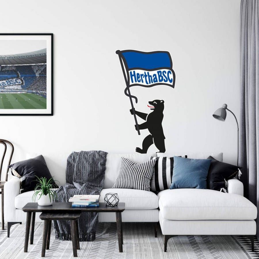 Wall-Art Wandfolie Berlijnse Beer + Hertha BSC vlag (1 stuk)