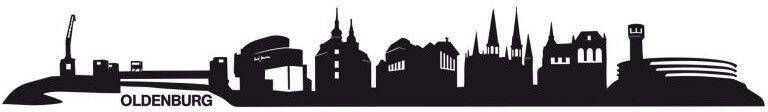 Wall-Art Wandfolie Stad skyline Oldenburg 120 cm (1 stuk)