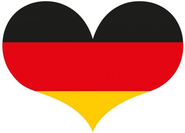 Wall-Art Wandfolie Voetbal Duitsland hart (1 stuk)
