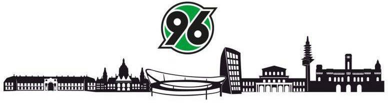 Wall-Art Wandfolie Voetbal Hannover 96 skyline + logo
