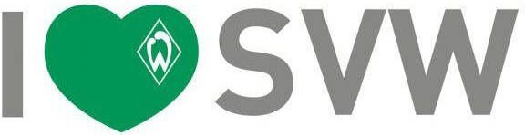 Wall-Art Wandfolie Werder Bremen I Love SVW (1 stuk)