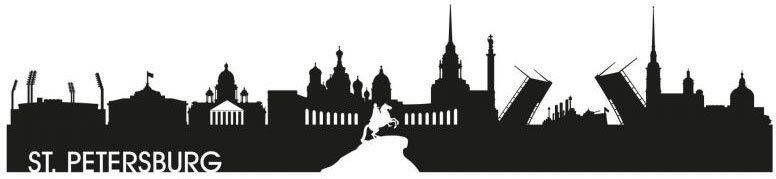 Wall-Art Wandfolie XXL skyline Sint-Petersburg 120 cm (1 stuk)