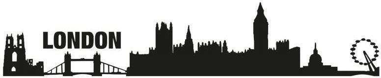 Wall-Art Wandfolie XXL stad skyline Londen 120 cm (1 stuk)