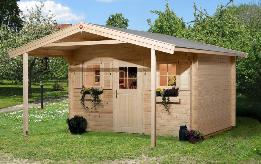 WEKA Tuinhuis Met Overkapping 138 Gr2 380x580cm