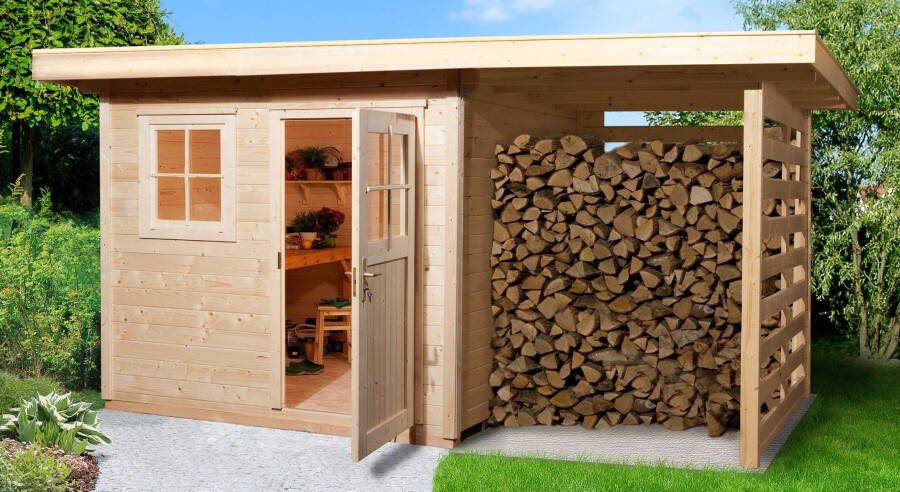 WEKA Tuinhuis Met Overkapping 170 Type A Gr2 240x385cm