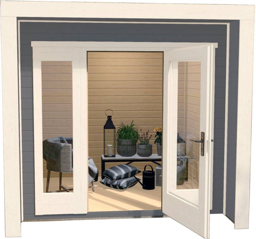 WEKA Tuinhuis 263 Gr1 Grijs 235x239cm