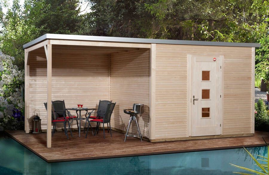 WEKA Tuinhuis Met Overkapping 413 Type B Gr1 250x546cm