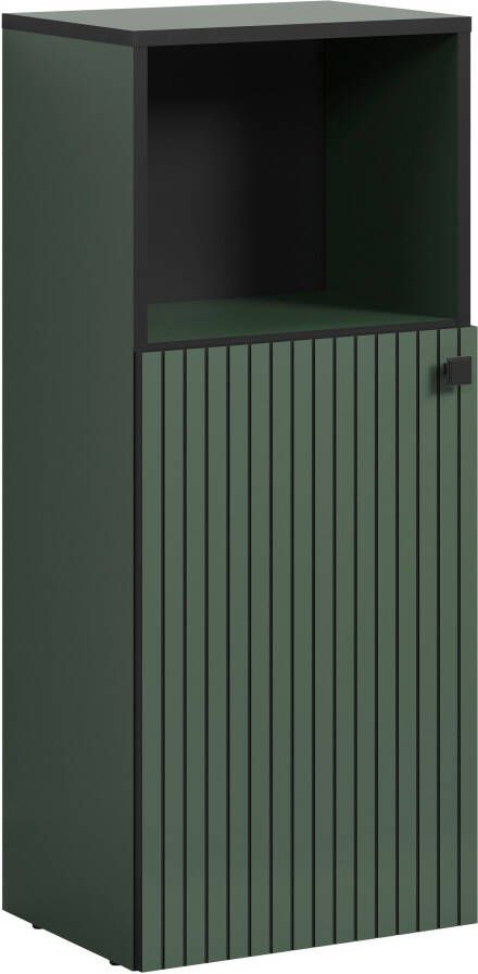 Welltime Onderkast Amrum badkamerkast staande kast badkamer kast Breedte 40 cm moderne halfhoge kast eiken rillen-look badkamerkast (1 stuk)