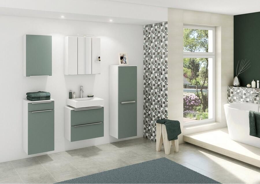 Welltime Halfhoge kast Matera Breedte 40 cm met hoogwaardige matte MDF-fronten