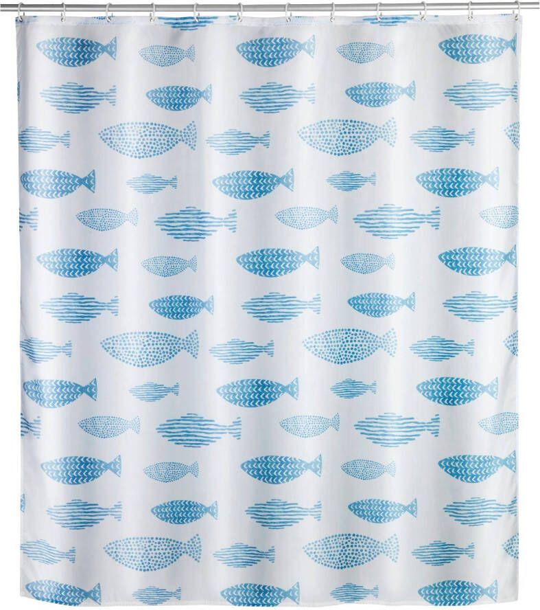 Wenko Douchegordijn Aquamarijn Hoogte 200 cm textiel (polyester)