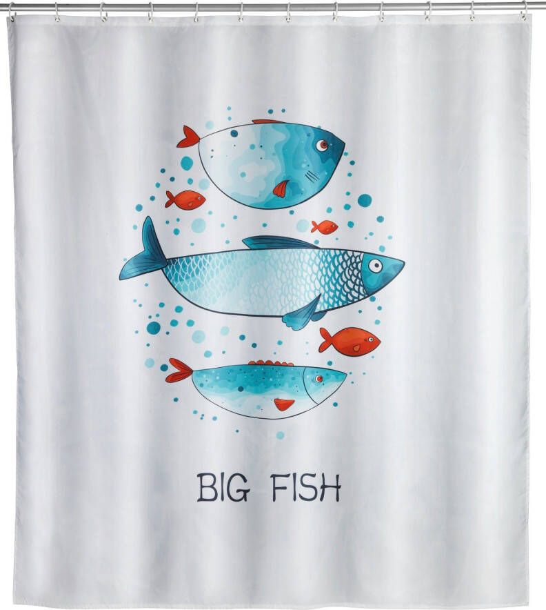 Wenko Douchegordijn Big Fish Hoogte 200 cm textiel (polyester)