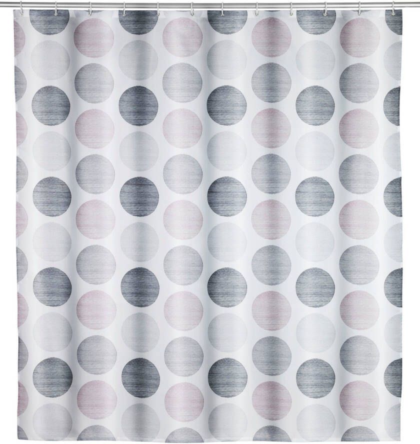 Wenko Douchegordijn Pastel Dots Hoogte 200 cm met stippen-patroon