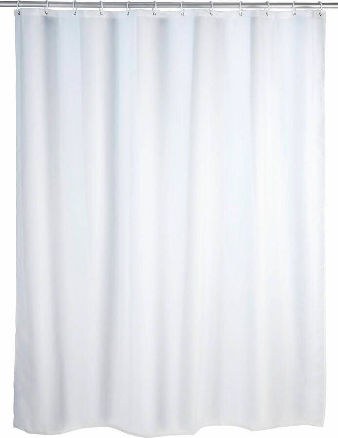 Wenko Douchegordijn Uni white Hoogte 200 cm polyester. Wasbaar