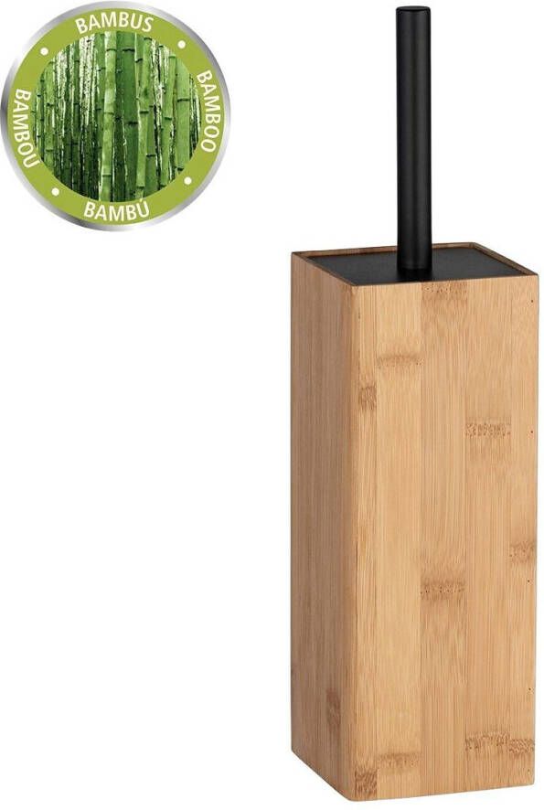 WENK o toiletborstel en houder Padua bamboe 10x38x10cm